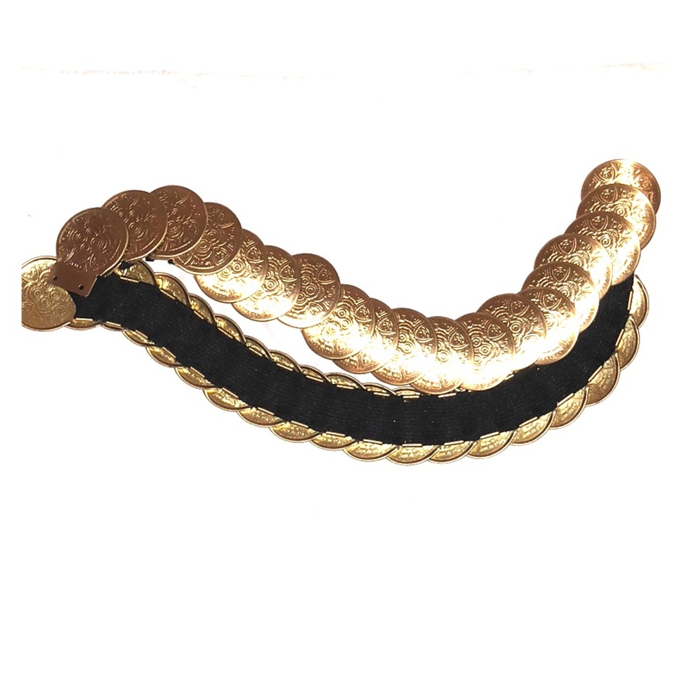 Gold plated stretchy belt